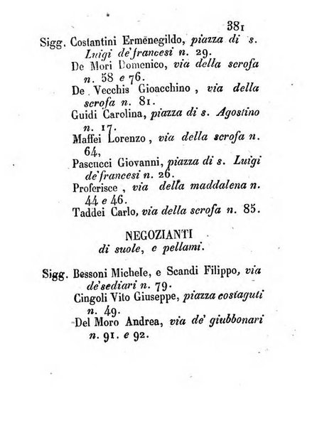 Almanacco letterario scientifico giudiziario commerciale artistico teatrale ec., ossia Grande raccolta di circa 10.000 indirizzi ... di persone