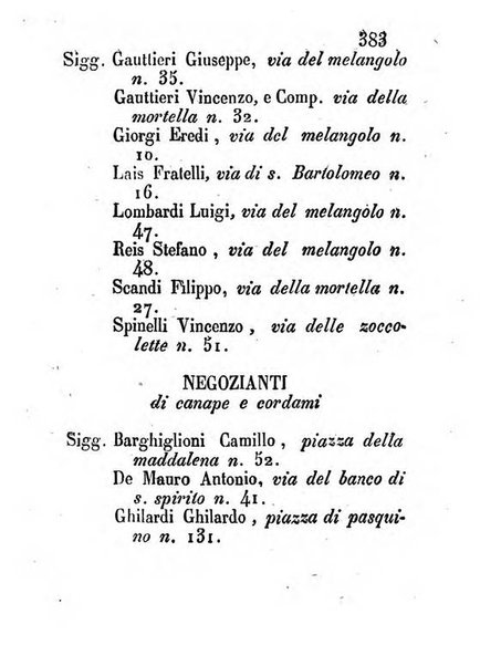 Almanacco letterario scientifico giudiziario commerciale artistico teatrale ec., ossia Grande raccolta di circa 10.000 indirizzi ... di persone