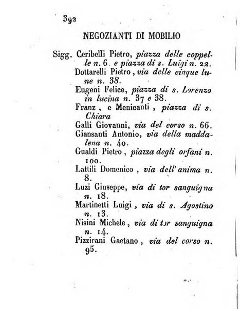 Almanacco letterario scientifico giudiziario commerciale artistico teatrale ec., ossia Grande raccolta di circa 10.000 indirizzi ... di persone