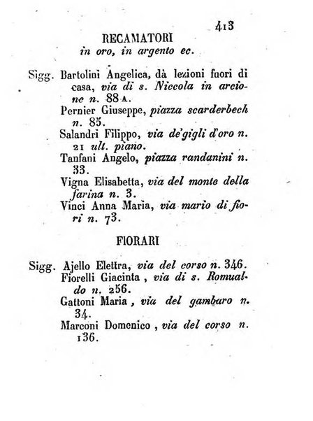 Almanacco letterario scientifico giudiziario commerciale artistico teatrale ec., ossia Grande raccolta di circa 10.000 indirizzi ... di persone