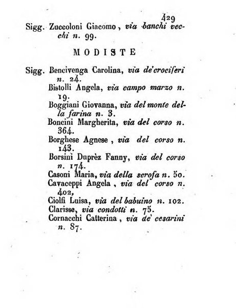 Almanacco letterario scientifico giudiziario commerciale artistico teatrale ec., ossia Grande raccolta di circa 10.000 indirizzi ... di persone