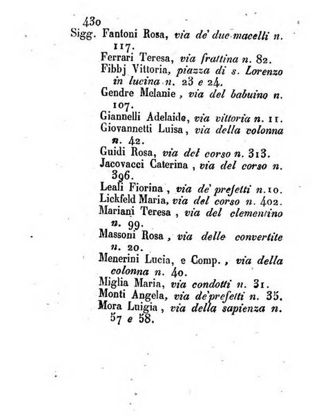 Almanacco letterario scientifico giudiziario commerciale artistico teatrale ec., ossia Grande raccolta di circa 10.000 indirizzi ... di persone