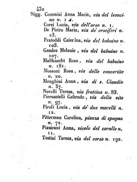 Almanacco letterario scientifico giudiziario commerciale artistico teatrale ec., ossia Grande raccolta di circa 10.000 indirizzi ... di persone