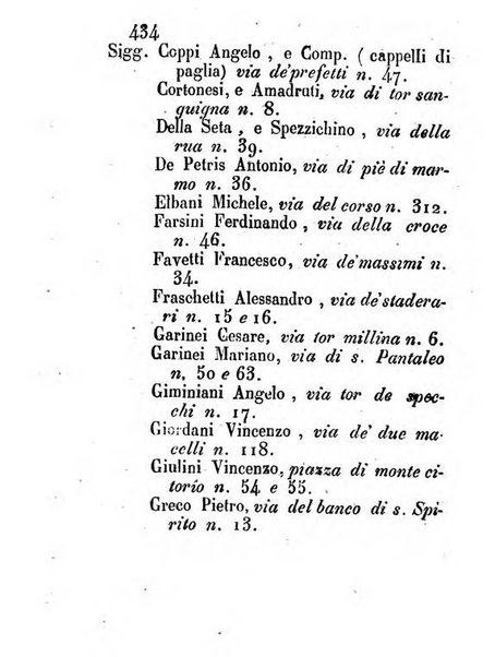 Almanacco letterario scientifico giudiziario commerciale artistico teatrale ec., ossia Grande raccolta di circa 10.000 indirizzi ... di persone