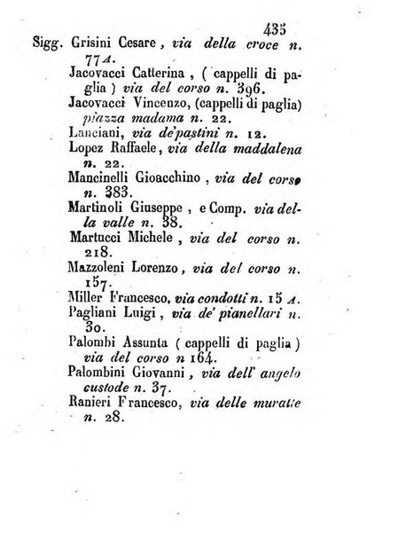 Almanacco letterario scientifico giudiziario commerciale artistico teatrale ec., ossia Grande raccolta di circa 10.000 indirizzi ... di persone