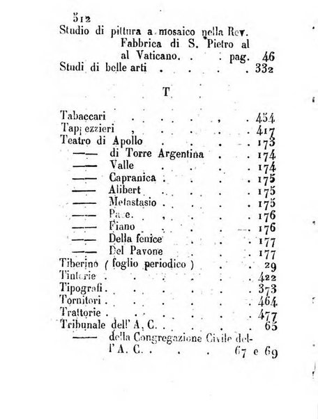 Almanacco letterario scientifico giudiziario commerciale artistico teatrale ec., ossia Grande raccolta di circa 10.000 indirizzi ... di persone