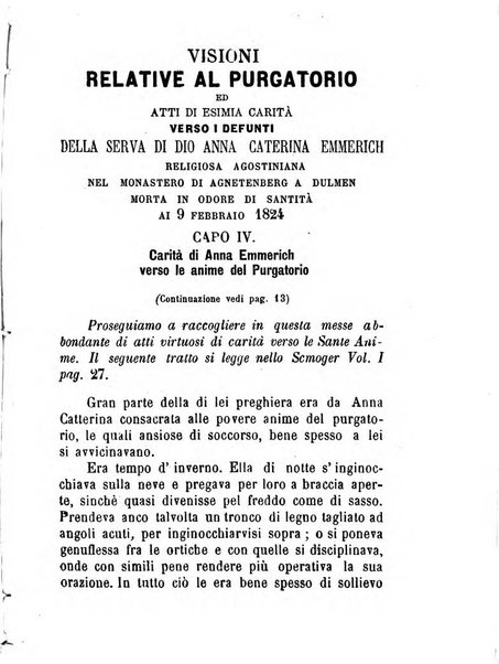 L'eco del Purgatorio pubblicazione mensuale indirizzata al suffragio de' fedeli defunti