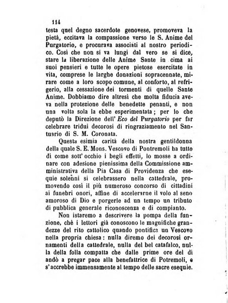 L'eco del Purgatorio pubblicazione mensuale indirizzata al suffragio de' fedeli defunti