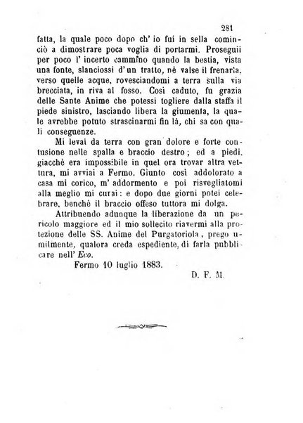 L'eco del Purgatorio pubblicazione mensuale indirizzata al suffragio de' fedeli defunti