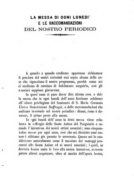 L'eco del Purgatorio pubblicazione mensuale indirizzata al suffragio de' fedeli defunti