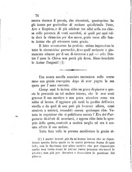 L'eco del Purgatorio pubblicazione mensuale indirizzata al suffragio de' fedeli defunti