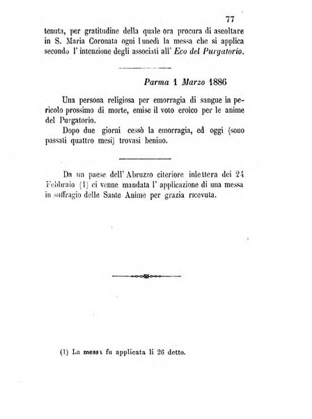 L'eco del Purgatorio pubblicazione mensuale indirizzata al suffragio de' fedeli defunti