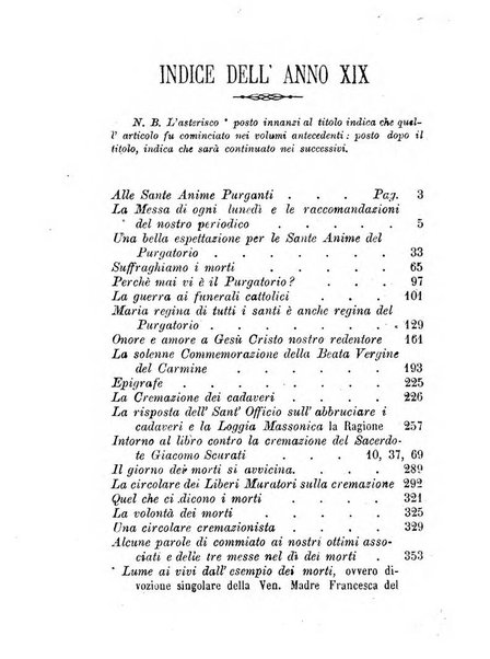 L'eco del Purgatorio pubblicazione mensuale indirizzata al suffragio de' fedeli defunti