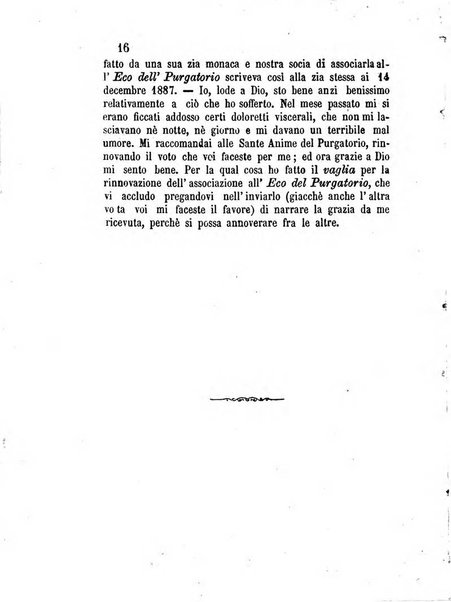 L'eco del Purgatorio pubblicazione mensuale indirizzata al suffragio de' fedeli defunti