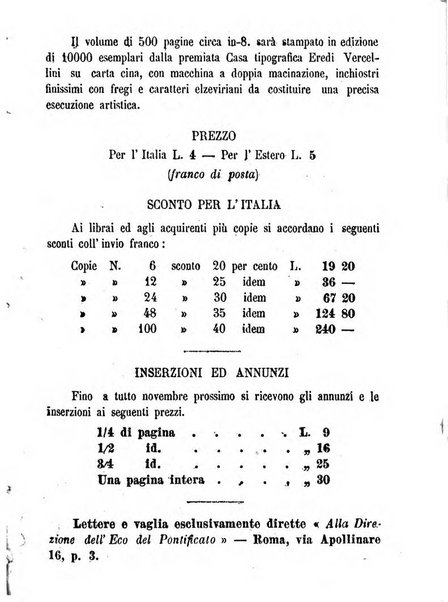 L'eco del Purgatorio pubblicazione mensuale indirizzata al suffragio de' fedeli defunti