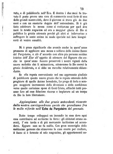 L'eco del Purgatorio pubblicazione mensuale indirizzata al suffragio de' fedeli defunti