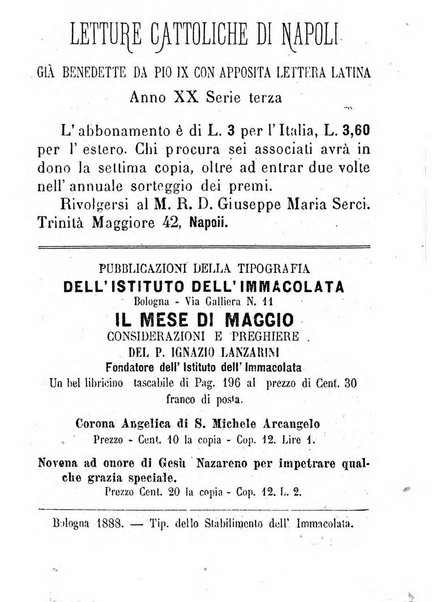 L'eco del Purgatorio pubblicazione mensuale indirizzata al suffragio de' fedeli defunti