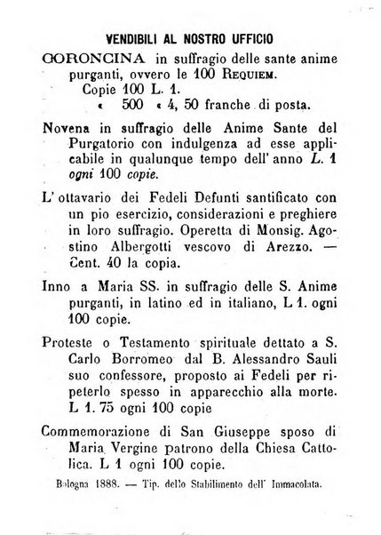 L'eco del Purgatorio pubblicazione mensuale indirizzata al suffragio de' fedeli defunti