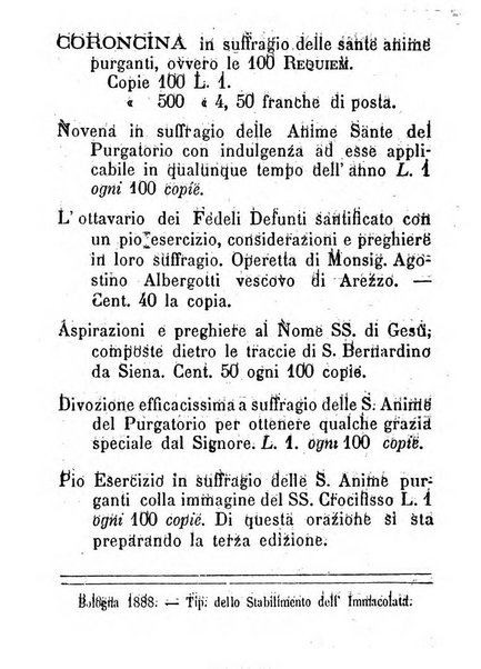 L'eco del Purgatorio pubblicazione mensuale indirizzata al suffragio de' fedeli defunti