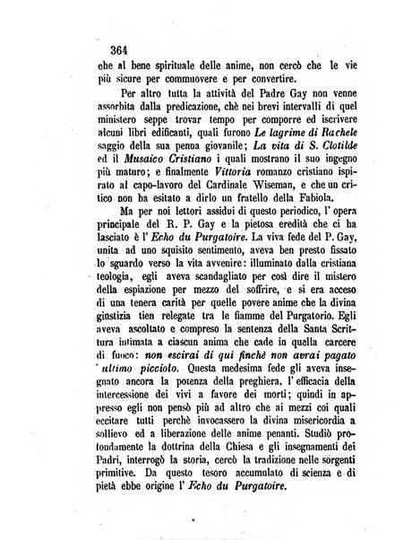 L'eco del Purgatorio pubblicazione mensuale indirizzata al suffragio de' fedeli defunti