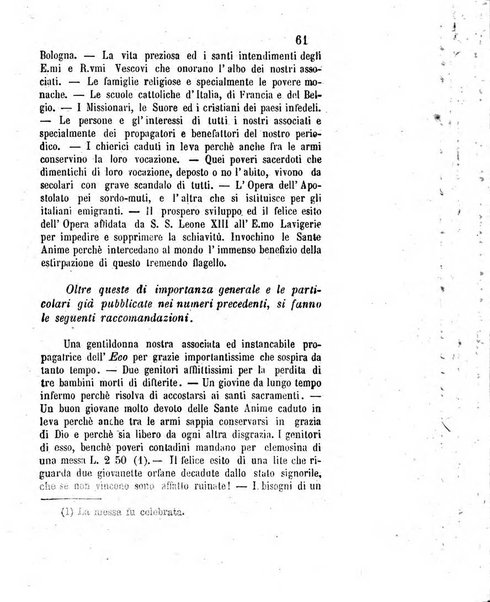 L'eco del Purgatorio pubblicazione mensuale indirizzata al suffragio de' fedeli defunti