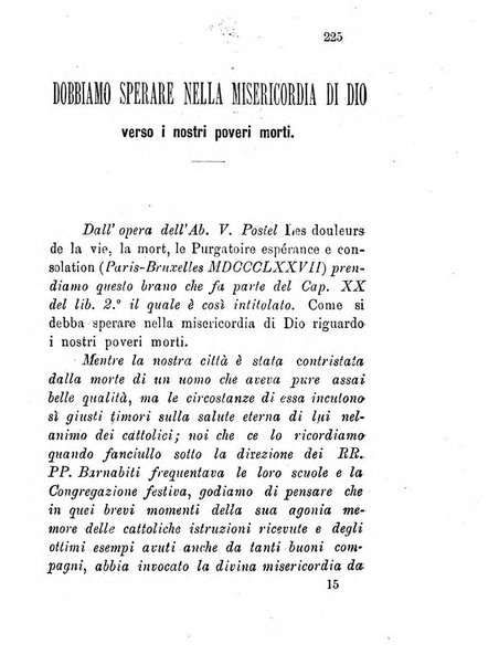 L'eco del Purgatorio pubblicazione mensuale indirizzata al suffragio de' fedeli defunti