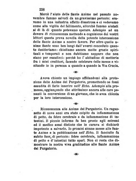 L'eco del Purgatorio pubblicazione mensuale indirizzata al suffragio de' fedeli defunti