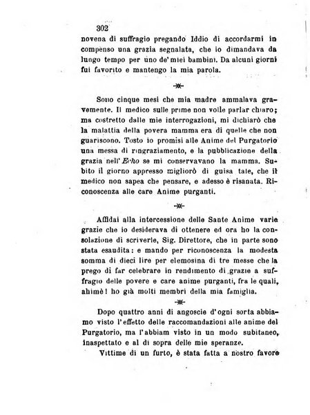 L'eco del Purgatorio pubblicazione mensuale indirizzata al suffragio de' fedeli defunti