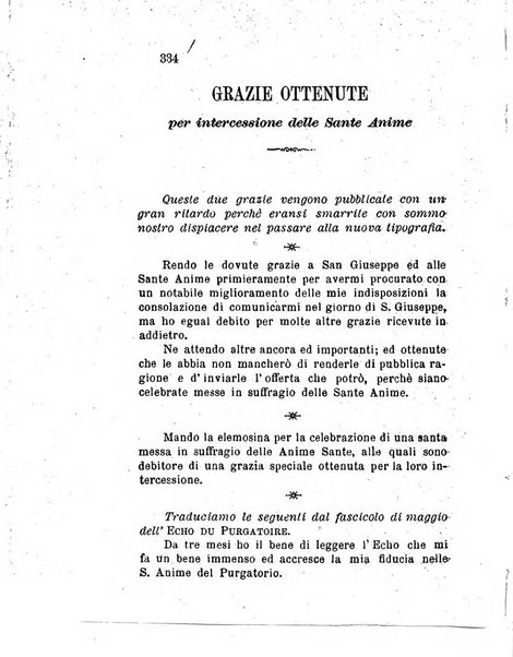 L'eco del Purgatorio pubblicazione mensuale indirizzata al suffragio de' fedeli defunti