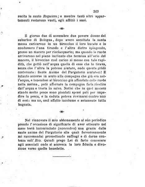 L'eco del Purgatorio pubblicazione mensuale indirizzata al suffragio de' fedeli defunti