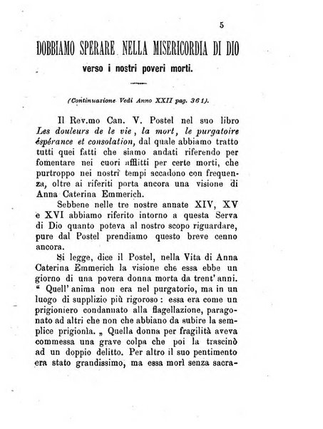 L'eco del Purgatorio pubblicazione mensuale indirizzata al suffragio de' fedeli defunti