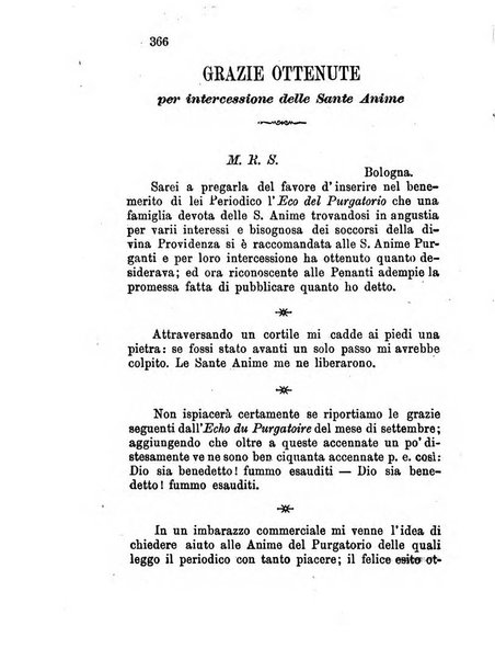 L'eco del Purgatorio pubblicazione mensuale indirizzata al suffragio de' fedeli defunti