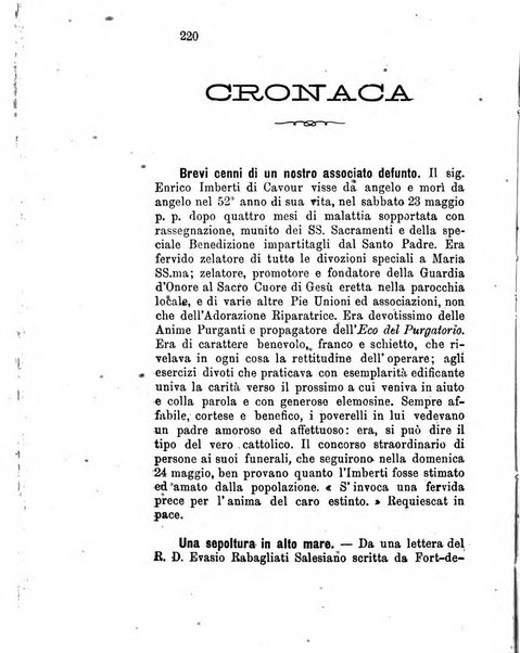 L'eco del Purgatorio pubblicazione mensuale indirizzata al suffragio de' fedeli defunti