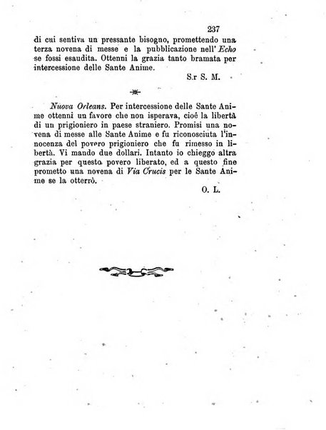 L'eco del Purgatorio pubblicazione mensuale indirizzata al suffragio de' fedeli defunti