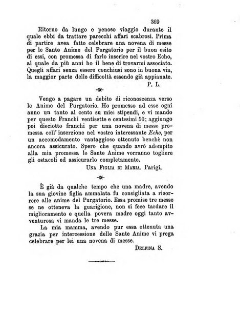 L'eco del Purgatorio pubblicazione mensuale indirizzata al suffragio de' fedeli defunti