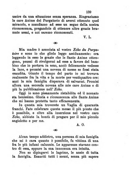 L'eco del Purgatorio pubblicazione mensuale indirizzata al suffragio de' fedeli defunti