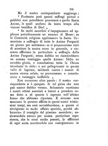 L'eco del Purgatorio pubblicazione mensuale indirizzata al suffragio de' fedeli defunti