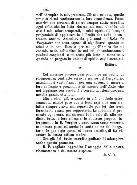 L'eco del Purgatorio pubblicazione mensuale indirizzata al suffragio de' fedeli defunti