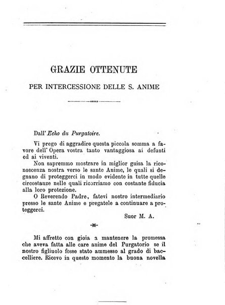 L'eco del Purgatorio pubblicazione mensuale indirizzata al suffragio de' fedeli defunti