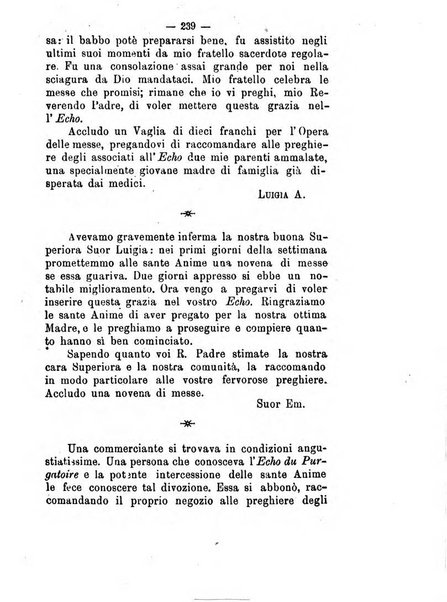 L'eco del Purgatorio pubblicazione mensuale indirizzata al suffragio de' fedeli defunti