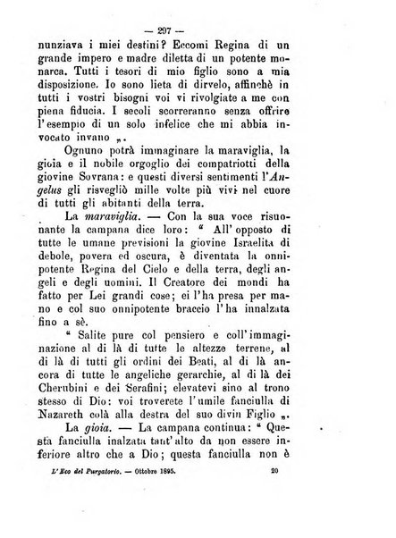 L'eco del Purgatorio pubblicazione mensuale indirizzata al suffragio de' fedeli defunti