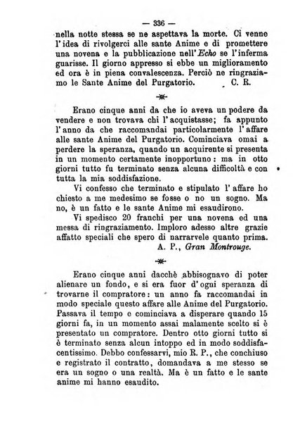 L'eco del Purgatorio pubblicazione mensuale indirizzata al suffragio de' fedeli defunti