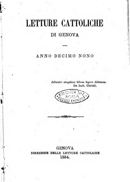 Letture cattoliche di Genova