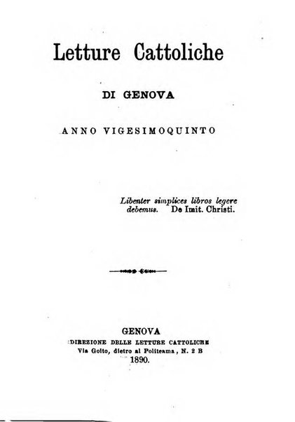 Letture cattoliche di Genova