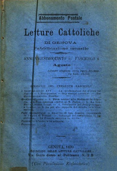 Letture cattoliche di Genova