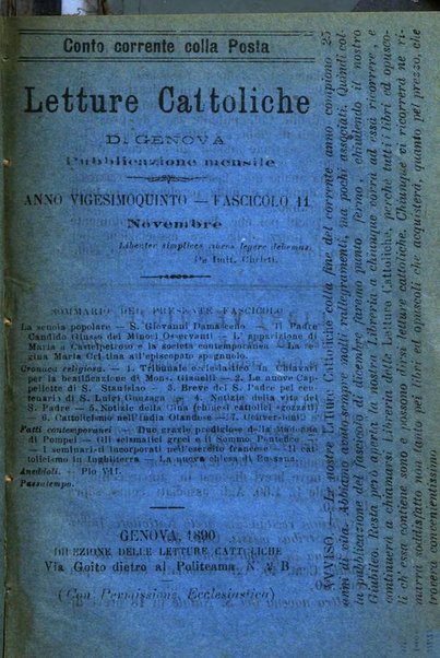 Letture cattoliche di Genova