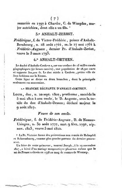 Annuaire généalogique et historique renfermant des détails sur toutes les Maisons Souveraine d'Europe