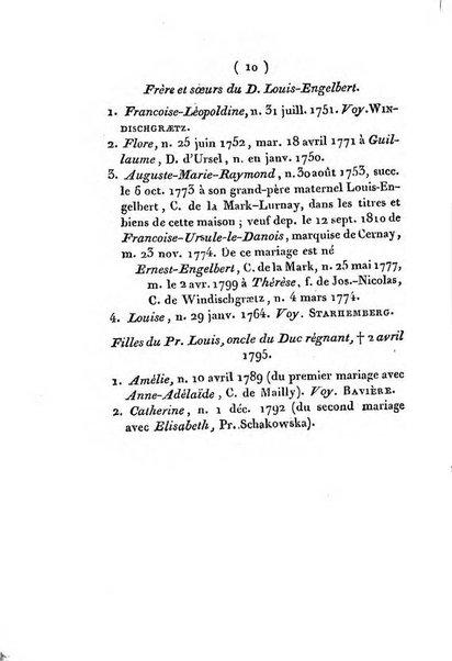 Annuaire généalogique et historique renfermant des détails sur toutes les Maisons Souveraine d'Europe