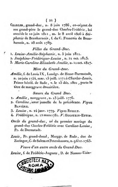 Annuaire généalogique et historique renfermant des détails sur toutes les Maisons Souveraine d'Europe