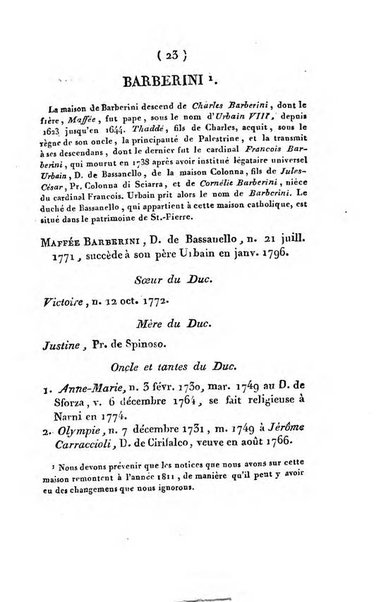 Annuaire généalogique et historique renfermant des détails sur toutes les Maisons Souveraine d'Europe